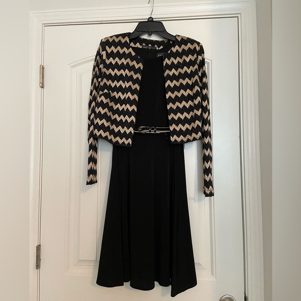 Black Dress with Jacket - 4 Petite